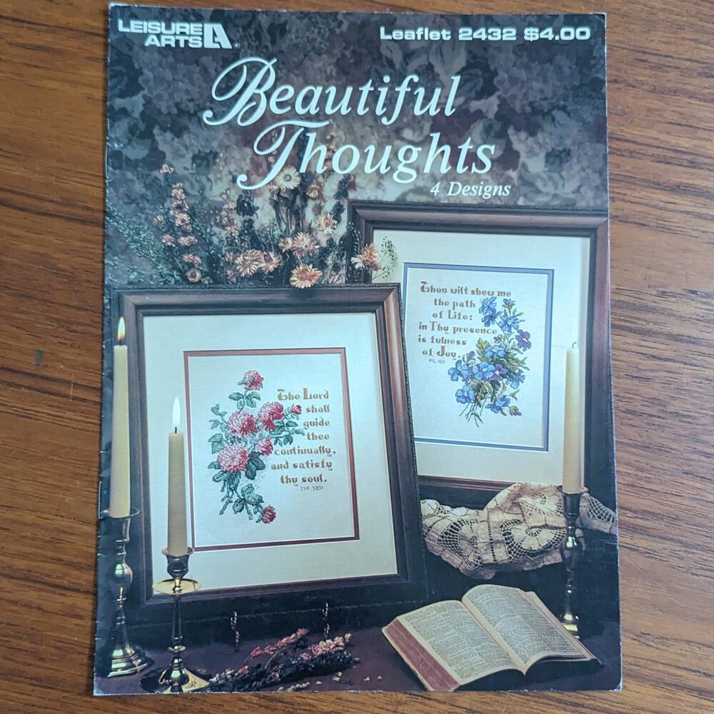 Beautiful Thoughts - 4 Designs - Cross Stitch Pattern Book
